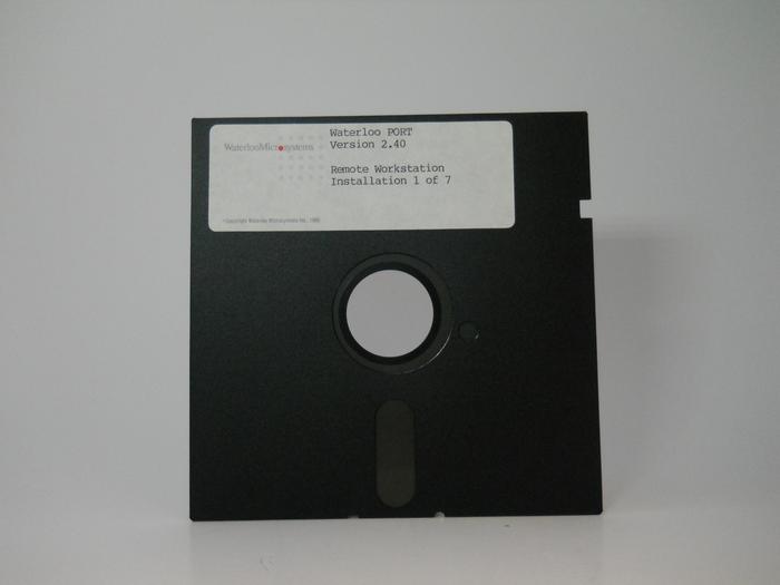 Front of floppy disk