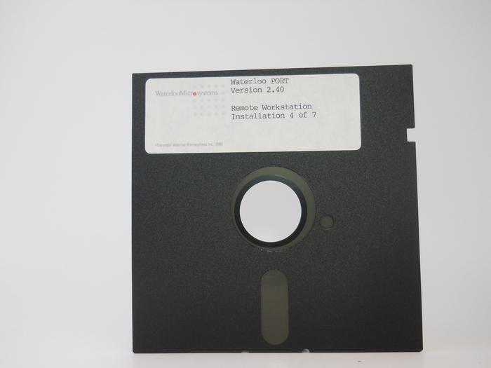 Front of floppy disk