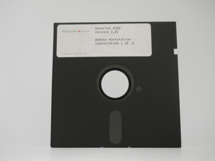 Front of floppy disk