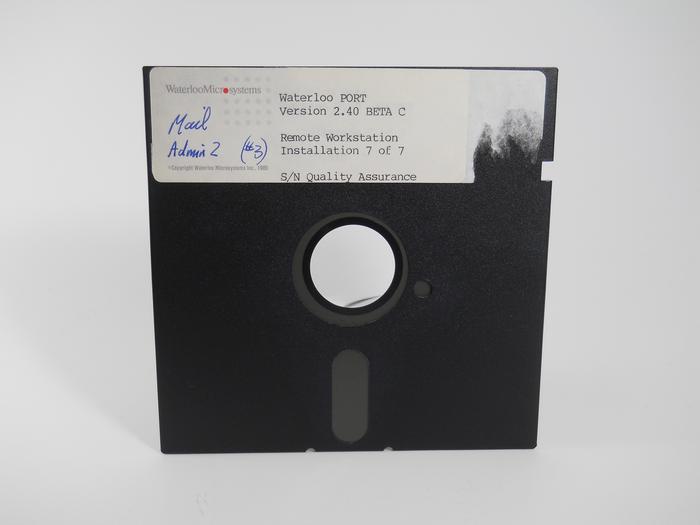 Front of floppy disk